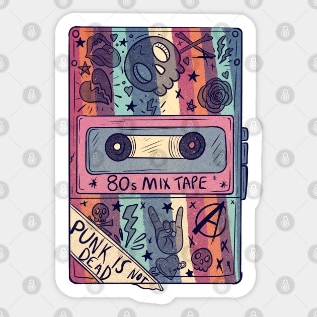 Punk tape Sticker by Jess Adams